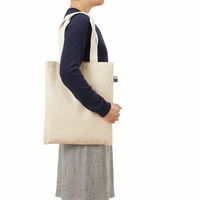 トレードワークス 【4個セット】フェアトレードコットンフラットトート　ナチュラル 23-0577-017（直送品）