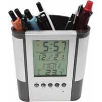 ニード 【60箱セット】マルチクロック付ペンスタンド 23-3301-062（直送品）