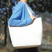 【50個セット】キャンバスエコバッグ 23-3319-086　遠東商会（直送品）