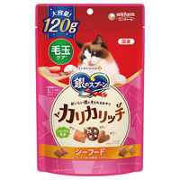 銀のスプーン おいしい顔が見られるおやつ 毛玉ケア カリカリッチ シーフード 国産 120g 3袋 キャットフード 猫 おやつ