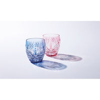 カガミクリスタル KAGAMI 江戸切子 ペアロックグラス 23-0193-014 1箱（直送品）