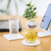 M.C.JAPAN 【10箱セット】吸水白雲石コースター　23-3360-027（直送品）