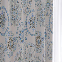 ユニベール ロッコ 遮光カーテン 1000×1350mm ブルー 4548654802039  1セット（厚地カーテン2枚）（直送品）