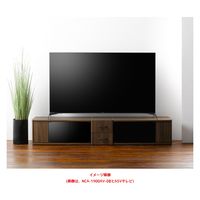 【軒先渡し】朝日木材加工 ローボード 幅1883×奥行395×高さ344mm ブラウン NCA-1900AV-DB 1台（直送品）