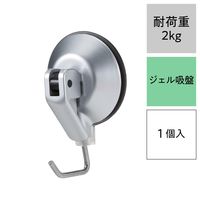 レック ジェル吸盤ツールフックワイド（中） 強力密着 ザラザラ壁対応 耐荷重2kg H00482 1セット（5個）