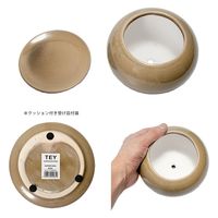 コントン　ヤマテー アステア　ボウル　４号　ベージュ　受け皿付き 282177 1個（直送品）