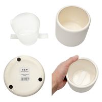 コントン　ヤマテー ポネン　シリンドロ　３号用　ホワイト　鉢カバー　底面吸水　観葉植物 282180 1個（直送品）