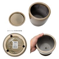 コントン　ヤマテー アステア　トール　４号　ライトグレー　受け皿付き 282174 1個（直送品）