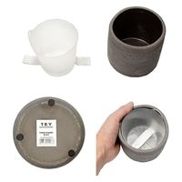 コントン　ヤマテー ポネン　シリンドロ　３号用　ダークグレー　鉢カバー　底面吸水　観葉植物 282181 1個（直送品）