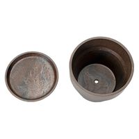 ポッシュリビング アーバンプランツポット マーブル カカオ/チャコール 4号鉢 282800 1個（直送品）