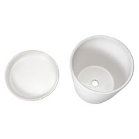 グリーンポット オスト ラウンド マットホワイト 外径13×高さ13cm 植木鉢 287450 1個（直送品）