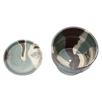 ポッシュリビング アーバンプランツポット グリーンカモ 4号鉢 287887 1個（直送品）