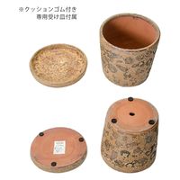 コントン　ヤマテー ハレー　６号　カーキ　底穴あり　受け皿付き 276108 1個（直送品）