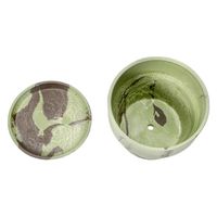 ポッシュリビング アーバンプランツポット マーブル ピスタチオ/カカオ 4号鉢 282804 1個（直送品）