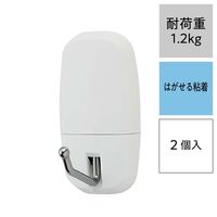レック はがせる粘着ツールフックワイド（大） 耐荷重1.2kg H00462 1セット（10個：2個×5）
