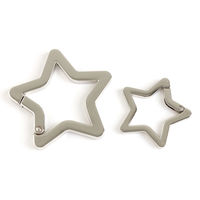 NBK 日本紐釦 平角キャストカラビナ 星 小 39mm シルバー CK3-40-S　10個入り（直送品）