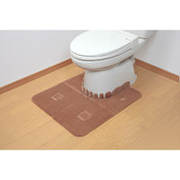 サンコー ハイソフトトイレマット マロン KJ-60 日本製 洗える ずれない おくだけ吸着 消臭 汚れ防止 あったか 1個（直送品）