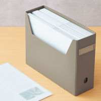 リヒトラブ Roomy ボックスファイル＜ハイタイプ＞ A4ヨコ グレー F291-27 1冊