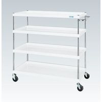 サカエ CSパールワゴン(中量タイプ/均等耐荷重150kg/ゴム車/H1200mm/4段/移動式) CSPー12124YW 1台（直送品）