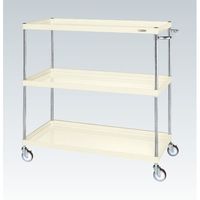CSパールワゴン(中量タイプ/均等耐荷重150kg/サイレントエラストマー車/H1200mm/3段/移動式) CSPー10123SEI 1台（直送品）
