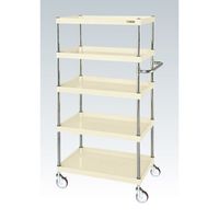 サカエ CSパールワゴン(中量タイプ/均等耐荷重150kg/ゴム車/H1500mm/5段/移動式) CSPー12155I 1台（直送品）