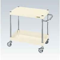 サカエ CSパールワゴン(軽量タイプ/均等耐荷重100kg/ゴム車/H600mm/2段/移動式) CSPー6062LI 1台（直送品）