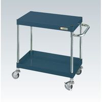 サカエ CSパールワゴン(軽量タイプ/均等耐荷重100kg/ナイロンウレタン車/H600mm/2段/移動式) CSPー6062LNUD 1台（直送品）