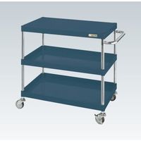 サカエ CSパールワゴン(軽量タイプ/均等耐荷重150kg/ゴム車/H740mm/3段/移動式) CSPー6073LD 1台（直送品）