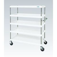 CSパールワゴン(中量タイプ/均等耐荷重150kg/ナイロンウレタン車/H1500mm/5段/移動式) CSPー12155NUW 1台（直送品）
