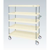 CSパールワゴン(中量タイプ/均等耐荷重150kg/ナイロンウレタン車/H1500mm/5段/移動式) CSPー10155YNUI 1台（直送品）