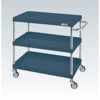 CSパールワゴン(軽量タイプ/均等耐荷重150kg/ナイロンウレタン車/H740mm/3段/移動式) CSPー7573LYNUD 1台（直送品）