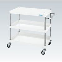 サカエ CSパールワゴン(軽量タイプ/均等耐荷重150kg/ゴム車/H880mm/3段/移動式) CSPー9083LW 1台（直送品）