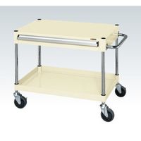 CSパールワゴン(中量タイプ/均等耐荷重140kg/サイレントエラストマー車/H600mm/2段/移動式/引出し付) CSPー6061ASE（直送品）