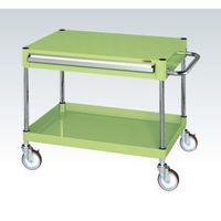 CSパールワゴン(中量タイプ/均等耐荷重140kg/ナイロンウレタン車/H600mm/2段/移動式/引出し付) CSPー7561ANU 1台（直送品）