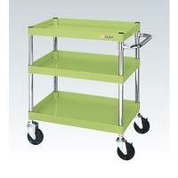 サカエ CSパールワゴン(中量タイプ/均等耐荷重150kg/ゴム車/H740mm/3段/移動式) CSPー7573Y 1台（直送品）