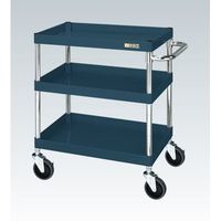 CSパールワゴン(中量タイプ/均等耐荷重150kg/サイレントエラストマー車/H740mm/3段/移動式) CSPー6073SED 1台（直送品）