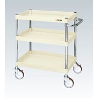 CSパールワゴン(中量タイプ/均等耐荷重150kg/サイレントエラストマー車/H740mm/3段/移動式) CSPー6073SEI 1台（直送品）
