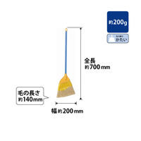 山崎産業 庭箒ニューブルロンS 屋内・屋外用ほうき　化繊　箒 1本