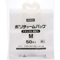 シモジマ ポリチャームバッグ M ナチュラル 表記入 006633431 1袋(50枚)