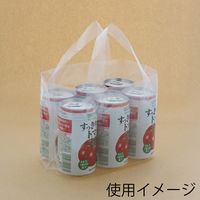 シモジマ ポリCB 350~500ml6缶用ナチュラル表記入 006633441 1袋(50枚)