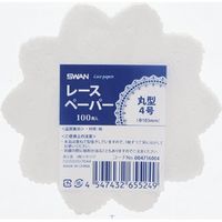 シモジマ レースペーパー　丸型　４号 004716004 1袋（100枚）
