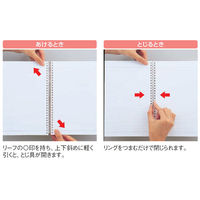 リヒトラブ ツイストノート セミB5・29穴 ルージュ N1908-2 1冊