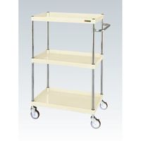 CSパールワゴン(中量タイプ/均等耐荷重150kg/サイレントエラストマー車/H1200mm/3段/移動式) CSPー75123YSEI（直送品）