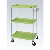 CSパールワゴン(中量タイプ/均等耐荷重150kg/ナイロンウレタン車/H1200mm/3段/移動式) CSPー90123YNU 1台（直送品）