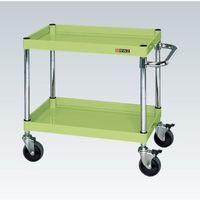 CSパールワゴン(中量タイプ/均等耐荷重150kg/サイレントエラストマー車/H606mm/2段/移動式) CSPー6062DSE 1台（直送品）