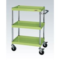 CSパールワゴン(中量タイプ/均等耐荷重150kg/サイレントエラストマー車/H886mm/3段/移動式) CSPー9083DSE 1台（直送品）