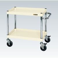 CSパールワゴン(中量タイプ/均等耐荷重150kg/サイレントエラストマー車/H606mm/2段/移動式) CSPー6062DSEI 1台（直送品）