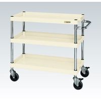 CSパールワゴン(中量タイプ/均等耐荷重150kg/サイレントエラストマー車/H746mm/3段/移動式) CSPー7573DSEI 1台（直送品）