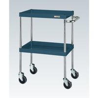 サカエ CSパールワゴン(中量タイプ/均等耐荷重100kg/ナイロンウレタン車/H880mm/2段/移動式) CSPー7582YNUD 1台（直送品）