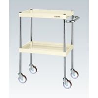 CSパールワゴン(中量タイプ/均等耐荷重100kg/サイレントエラストマー車/H880mm/2段/移動式) CSPー6082SEI 1台（直送品）